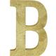 Glitter Gold Letter B Sign